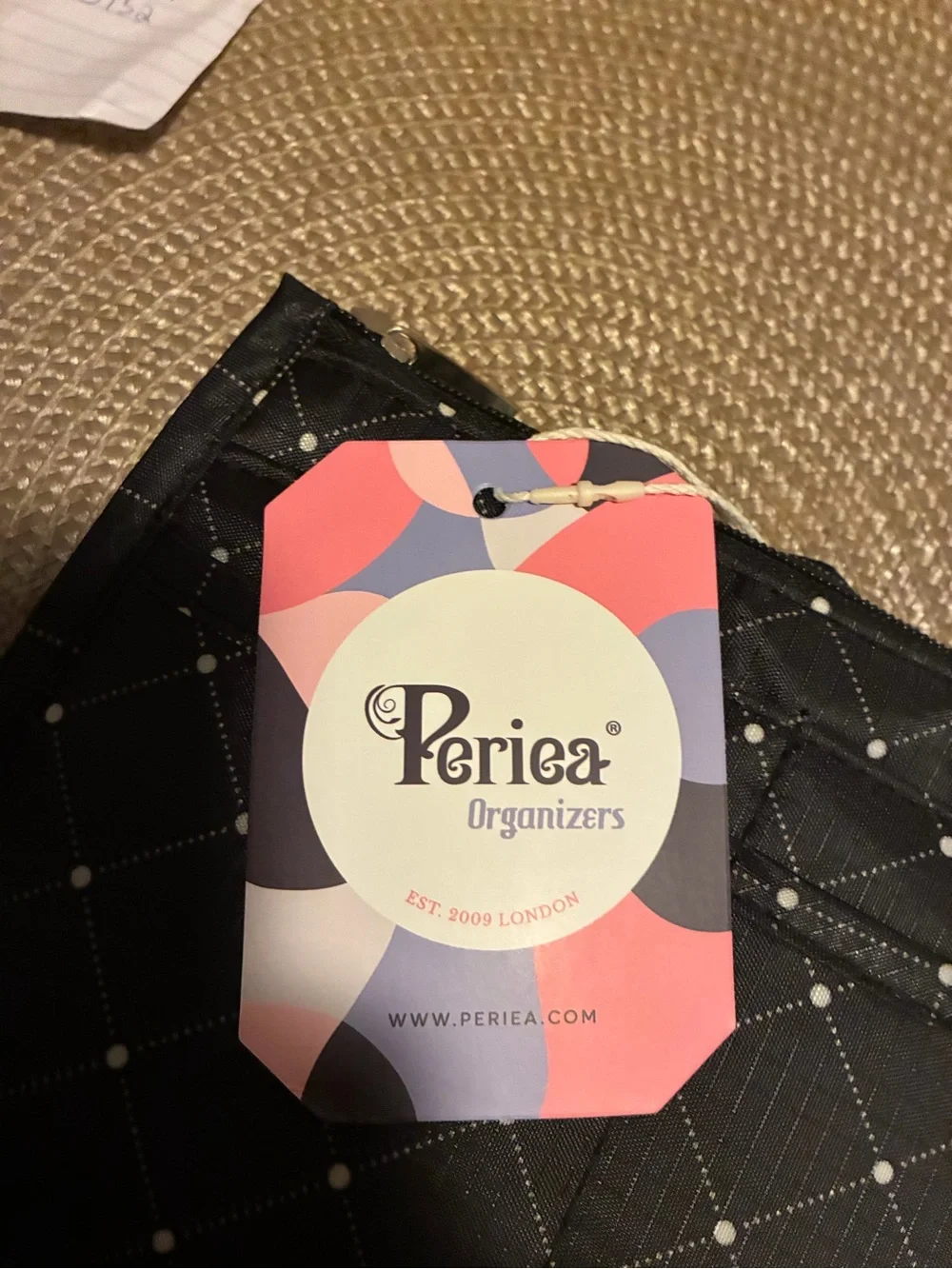 Periea Black Quilted Purse Organizer Insert - Picture 6 of 8